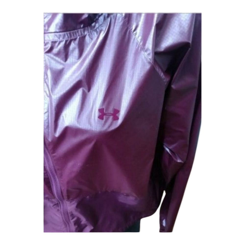 NEW Under Armour Women's UA Storm Metallic Hooded Jacket Level Purple - Picture 6 of 9